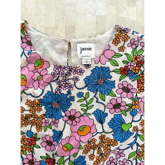 Joanie Retro Vintage Style Effie Dress Size 14 UK 18 Floral Pockets Mid Length - Picture 6 of 9